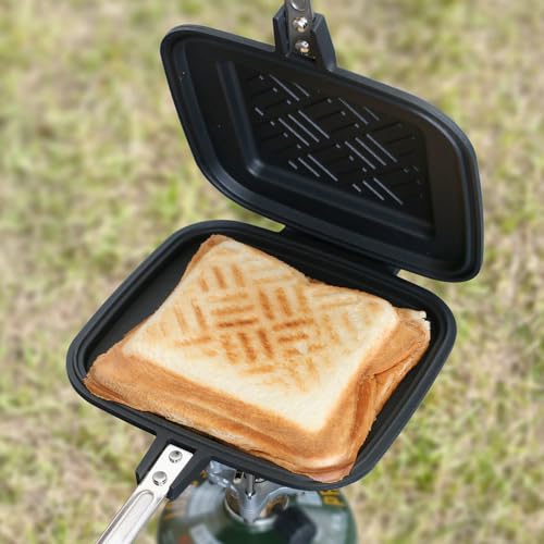 KAKURI Hot Sandwich Maker, Ear Crimping Type, Camping Rice, Outdoor, Camping, Fluorine Resin Treatment, Easy Care