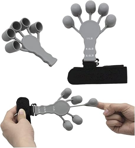 Miniatura 4 de Gripbuddy - Juego de 2 bandas de resistencia para los dedos 6 niveles de resistencia para los dedos ejercitador de extensión de dedos entrenador de