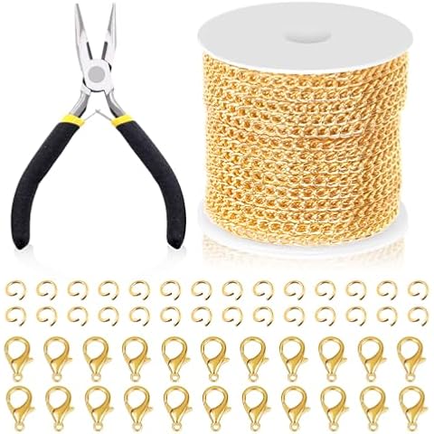 Swpeet 102Pcs Gold Jewelry Making Chains Kit Cover