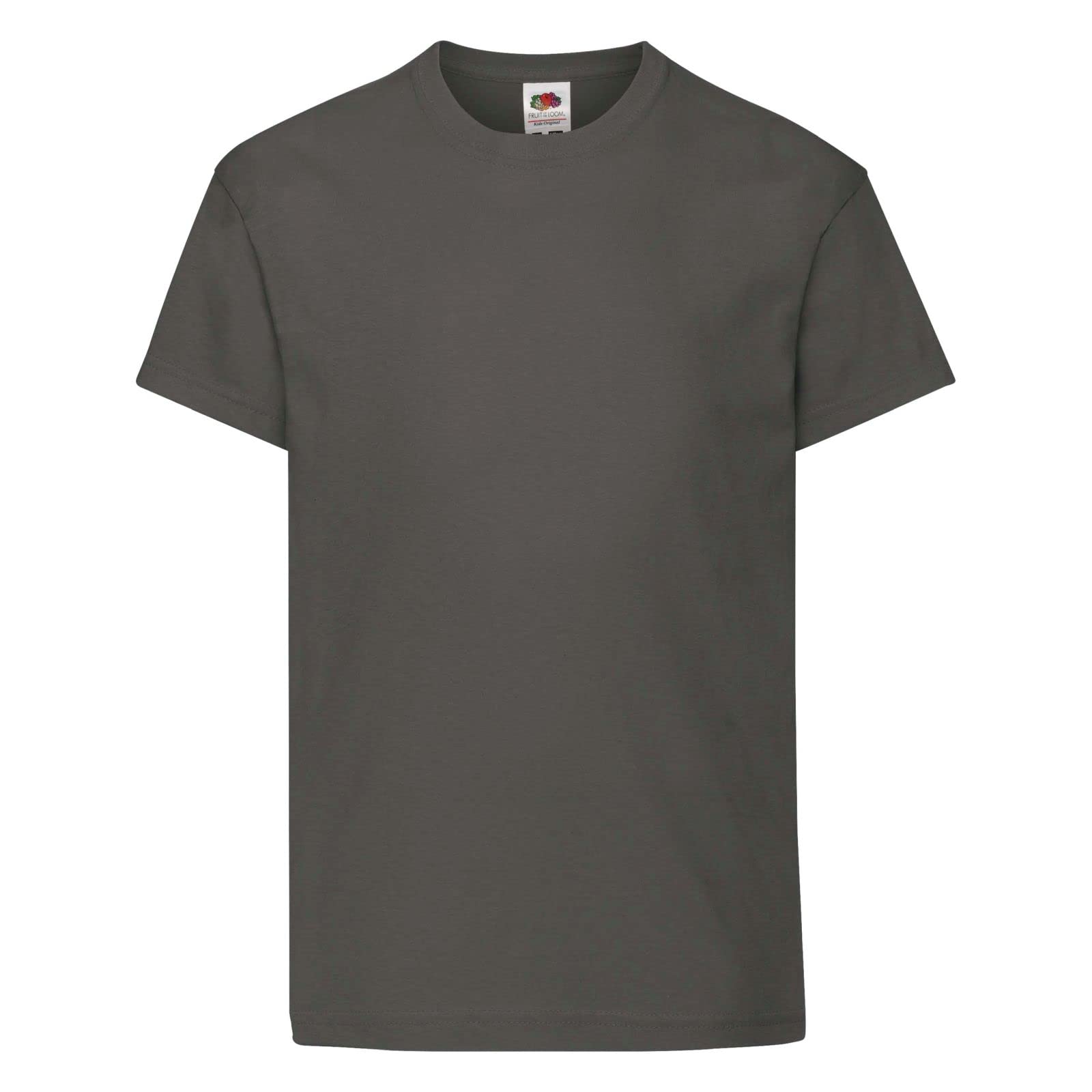 Fruit of the Loom Unisex Kid's Original T T-Shirt, Light Graphite, 12-13 Years