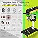 Bekasa Mini Bench Drill Press, Portable Pillar Press 7 Speed Bench Drilling Machine Electric Table Driller Press with 52Pcs Drilling Accessories for DIY Woodwork, Metal, Jewelry Craft Tool