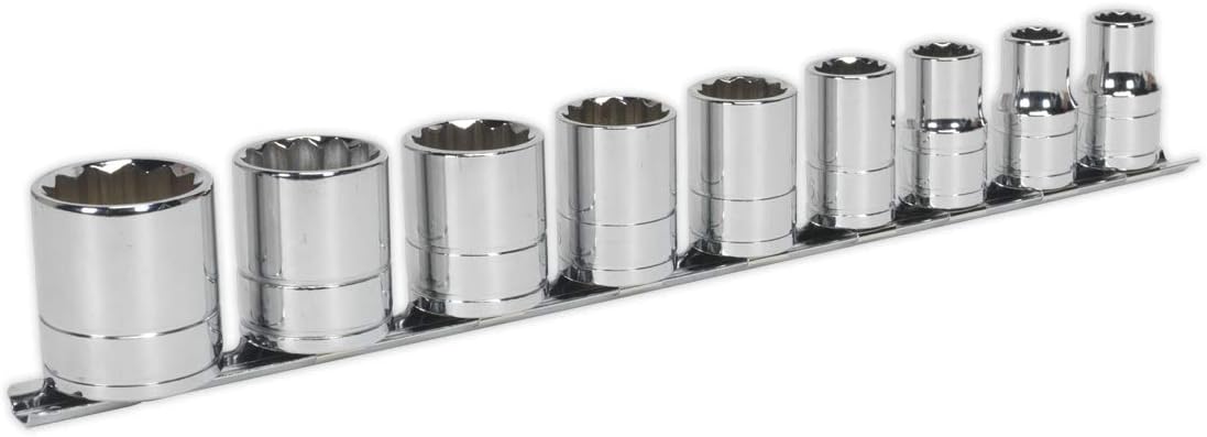 Sealey Ak2677 Socket Set 9Pc 1/2Sq Drive Whitworth