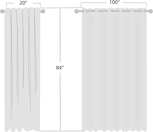 Miniatura 8 de NICETOWN Cortina opaca para puerta corredera de patio, con ojales, extra ancha, para oscurecer la habitación, cortina con peso para sala
