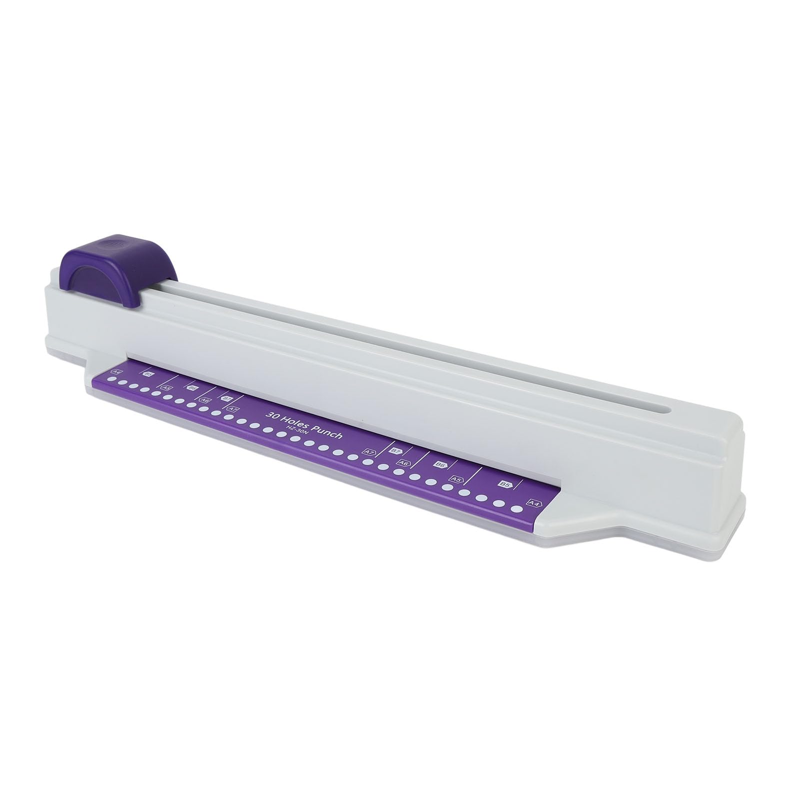Perforatore per Carta A4 Efficiente a Spinta Manuale da 30 Fori per Forniture per Ufficio e Scrapbooking, Plastica