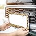 Tallew 10 Pieces Leopard Print Car Accessories Set Diamond Cheetah Leopard Steering Wheel Cover Seat Belt Licence Frame Armrest Pad Cover Cup Holder Keyring Bracelet for SUV Car Truck