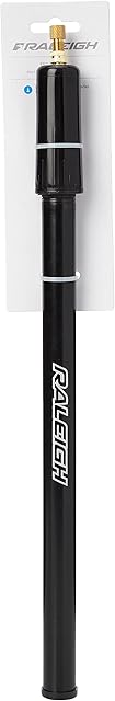 Raleigh - RMJ241 - Plastic Mini Pump for Bicycles with Schrader (Car Type) and Presta Valve Types in Black