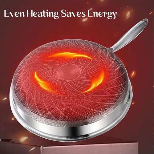 Titanium Non-Stick Hammered Frying Pan 8" with Lid | Durable Cookware for Healthy Cooking | Professional Grade Titanium Cookware
