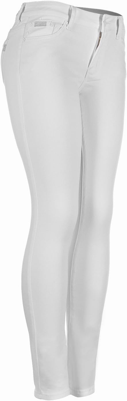 2LUV Women's Stretchy 5 Pocket Skinny Jeans White 13 - Image 6