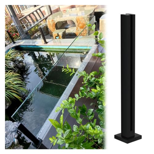 Edelstahl Glas Treppengeländer Pfostensystem für Terrassen Quadratische Handlauf Baluster für Balkon Terrasse Gartenzaun Höhe