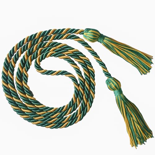 Green Gold Honor Cord Graduation Tassel Honor Cord for Grad Days and Student