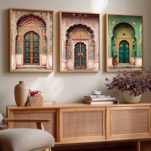 Image of kotart Indian Art Traditional Paintings for Living Room | Framed Wall Painting for Home Room Bedroom Office Wall Decor | Wall Poster With frames Set of 3 (13X17 inch)