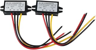 DC Buck Converter 12V to 5V 5A 25W Step Down Converter Module Direct Current Reduced Voltage Regulator Car Power Accept Input Voltage 10V to 20V (2 PCS)