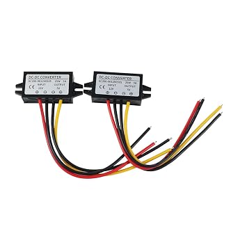 DC Buck Converter 12V to 5V 5A 25W Step Down Converter Module Direct Current Reduced Voltage Regulator Car Power Accept Input Voltage 10V to 20V 2 PCS