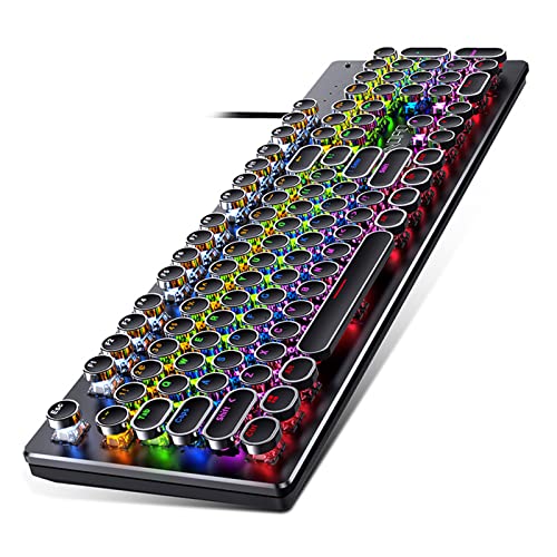 Generic ���J�j�J�� �L�[�{�[�h Mechanical Keyboard �I�v�e�B�J�� �X�C�b�` RGB �o�b�N���C�g �L�� �����\�ȊۃL�[ �~�j �R���p�N�g 104 �L�[ �t�� �L�[ �v���O�����\�ȃR���s���[�^ �L�[�{�[�h,Black