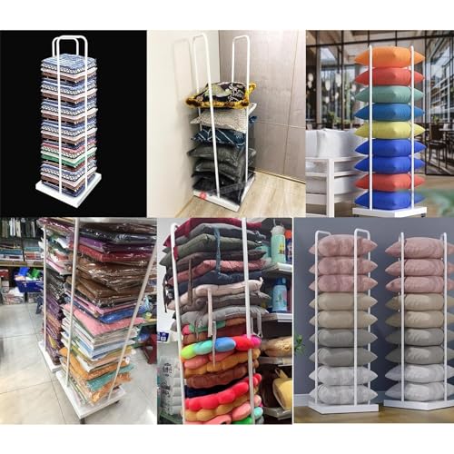 Estante de almacenamiento para almohadas, soporte de cojín rodante para tienda minorista, dormitorio, sala de estar con ruedas