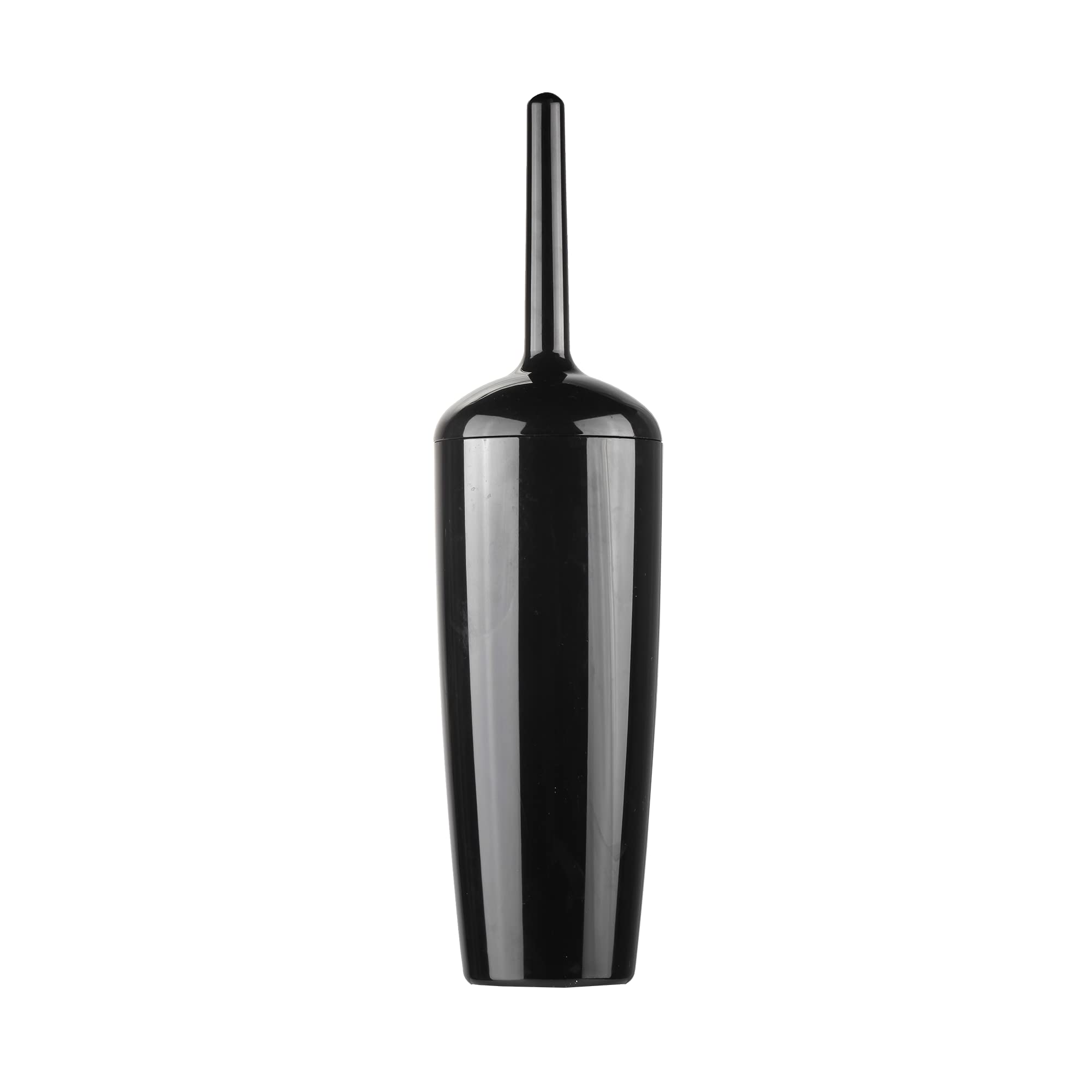 Blue Canyon Black Plastic Toilet Brush & Holder For Bathroom, Flexible Toilet Bowl Plastic Brush Head For Deep Cleaning, Compact Size, Elegant Design With Odour Free Holder –