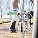 PATIKIL Bike Pegs Fit 3/8 Inch Axles, 2 Pack Aluminum Alloy Anti-Skid Lead Foot Bicycle Peg Back Seat Stands with Stripe for BMX Mountain Dirt Bike Cycling Rear Stunt Pegs, Light Green