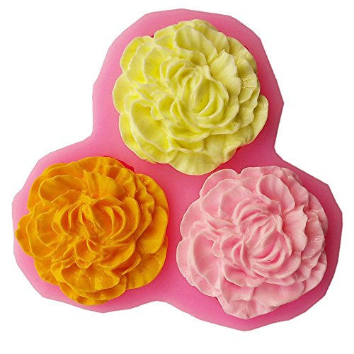 Silikonform für Schokolade, Fondant, Kuchen, Kerzen, Seife, Rosenblüten Cover