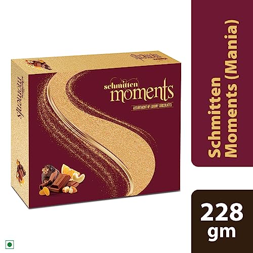 Image of Schmitten Luxury Chocolate Box Pack|Assorted Milk & Dark Chocolate Bars|Premium Selected Ghanian Cocoa Beans|Gift Hamper Your Loved Ones And Valentine'S Day,Mania - 2X228 G,456 Gram