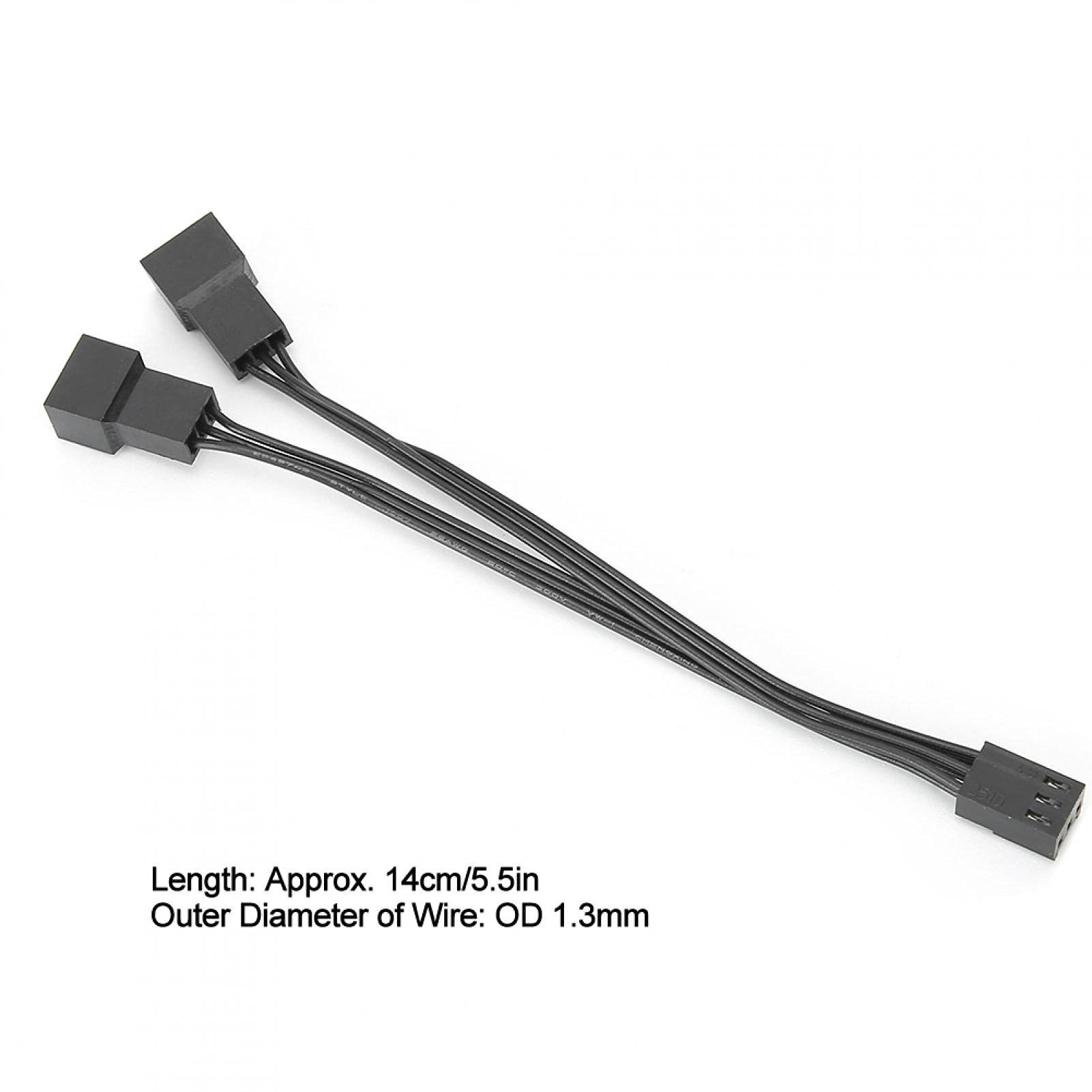 Topiky Lüfter-Splitterkabel, 5 Stück – 3-polig Auf 3+3-polig, Ca. 14 Cm, Für PC-Gehäuselüfter