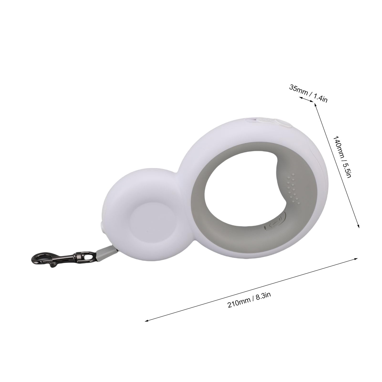 Retractable Dog Leash Built in Poop Bag Holder with LED Light Release Your Hands Pet Walking Leash for Medium Dogs Up to 30KG