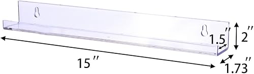 Miniatura 3 de Sooyee Paquete de 6 organizadores de esmalte de uñas, estante montado en la pared, soporte, estante acrílico transparente, organizador de pintura,