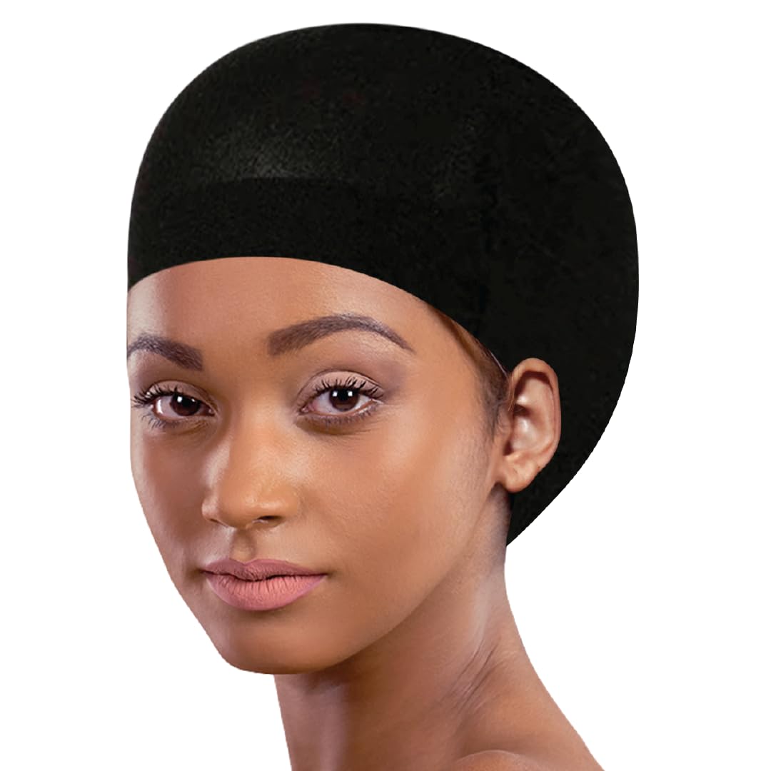 Kashmir Accessories Ltd Women's Black Jumbo Stocking Wig Cap – Soft, Breathable, Stretchy With Elastic Band – 2 Pieces Per Pack-7365