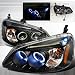 Spec-D Tuning 2LHP-CV01JM-TM Honda Civic Dual Halo Led Black Projector Head Lights