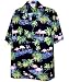 Pacific Legend Flamingos Hawaiian Shirt, Black (M)