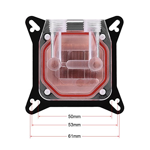 GPU Water Block Water Cooling Cooler Base, Copper POM Metal Water Cooling System Parts Kits for DIY PC Gamer with Waterway Component