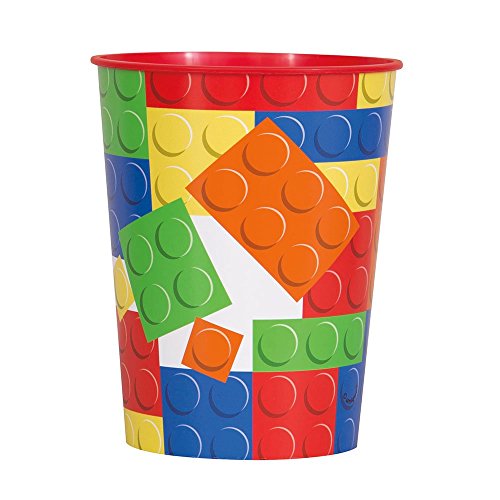 Image of 16oz Building Blocks Birthday Plastic Cup