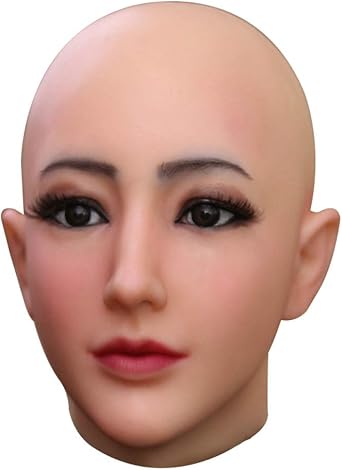 Silicone Female Mask Realistic Face with Makeup for Crossdressing Cosplay Drag Queen Silicone Face Mask Women