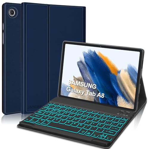 Funda con Teclado para Samsung Galaxy Tab A8 10.5'', Teclado Bluetooth Desmontable con...