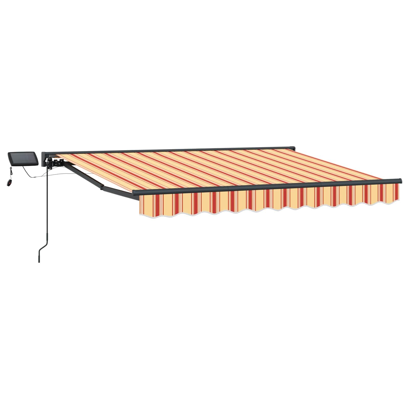 Auvent manuel moderne à LED pour ombrager et éclairer votre terrasse