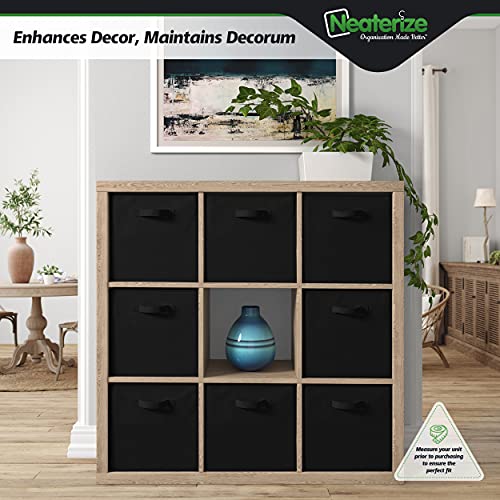 13X13 Large Storage Cubes (Set Of 8). Fabric Storage Bins With Dual Handles | Cube Storage Bins For Home And Office | Foldable Cube Baskets For Shelf | Closet Organizers And Storage Box (Black) #TOP1