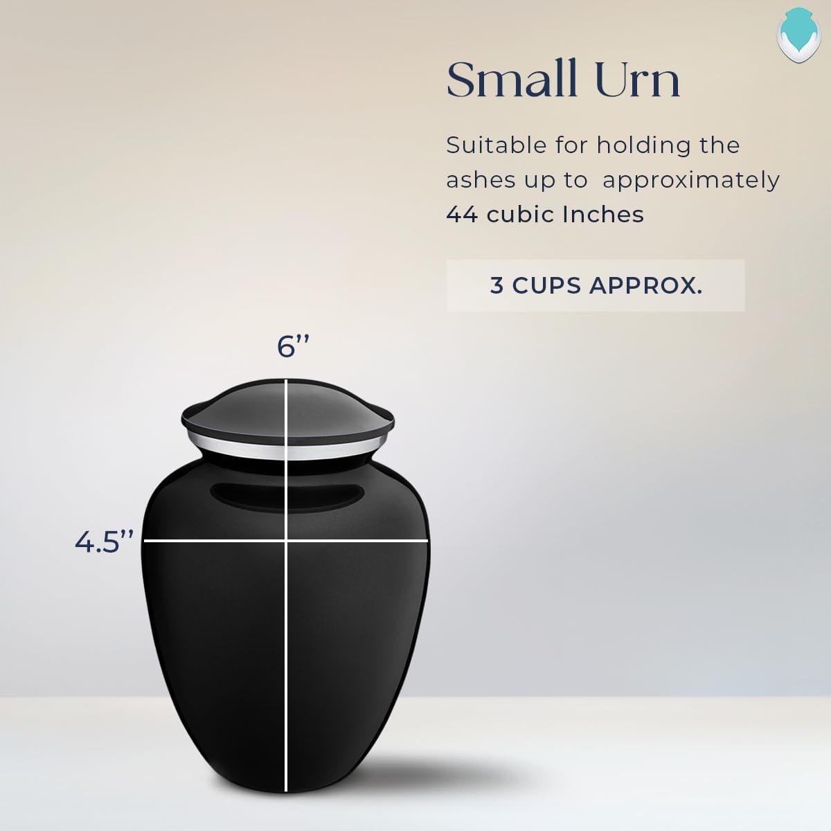 Geturns Embrace Small Personalized Fishing Cremation Urns for Human Ashes I Black Funeral Urn for Men and Women I 44 lbs