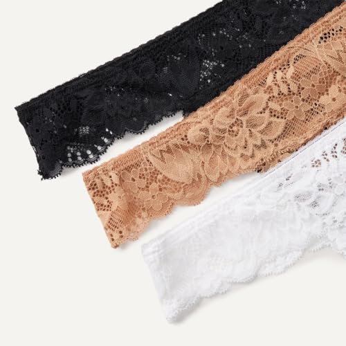 6-Pack Amazon Essentials Women's Stretch Galloon Lace Panties (Bikini, Hipster, Thong & High Waisted Styles) - image 4