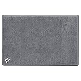 Material: 100 % poliamida. Olivo Tappeti Alfombra mágica Felpudo súper absorbente antideslizante lavable 40 x 60 gris