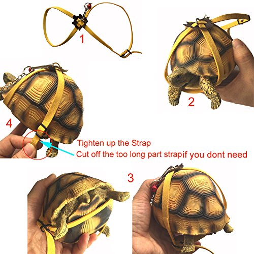 Ebamaz Leather Harness Strap For Tortoise / Turtle Pet Walking Lead Control Rope Chest Collar (M) #TOP5