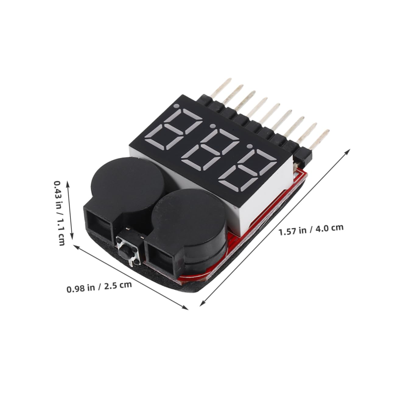 Gadpiparty Automotive Household Lithium Battery Capacity Tester 2pcs Bb Sound Alarm Low Voltage Alert LCD Display 18s Battery Easy to Use