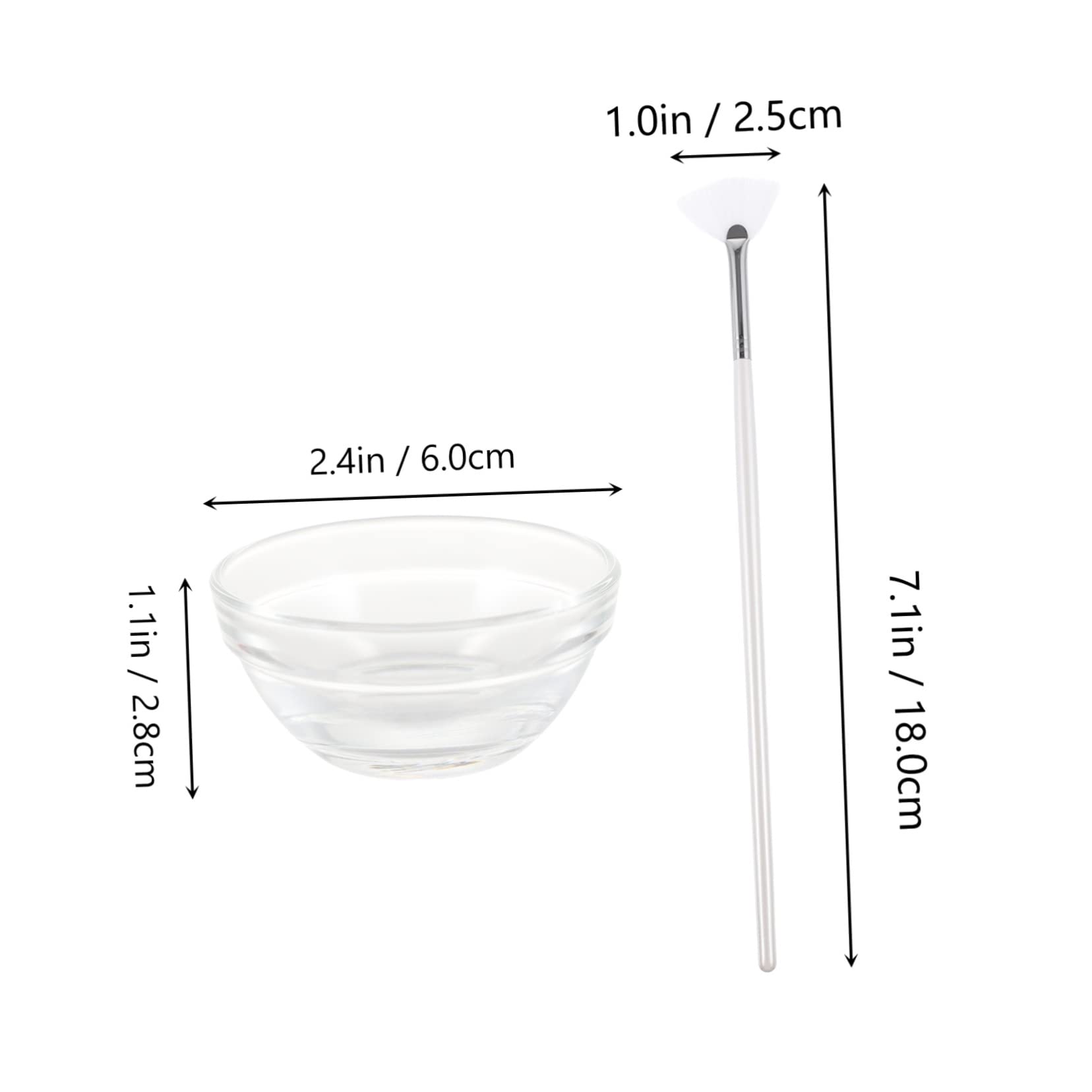 IWOWHERO Facial Mask Brush with Bowl Bristle Beauty Tool for Diy Skincare Comfortable Grip for Mask Application for Facial Treatments and Essence Oil Use