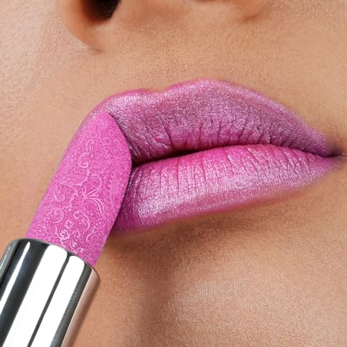 Anglicolor ES-PMB-5 Glitter Lipstick High Impact Lipcolor,Pink Lipstick Moisturizing Creamy Formula,Metallic Lipstick thumb #1