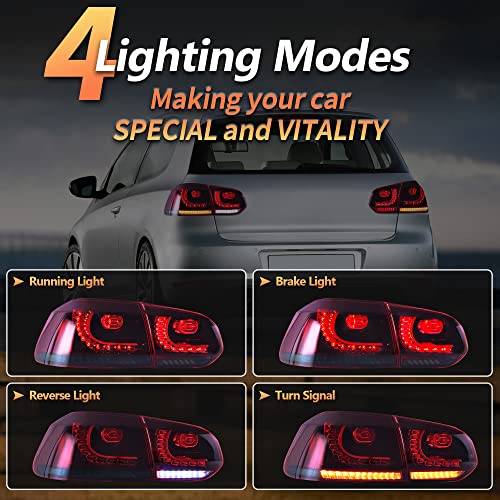 VLAND per VW Golf 6 MK6 08-13 LED Fanale di coda