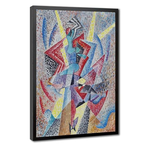 Tableau Harlequin Severini moderniste avec cadre à suspendre de qualité