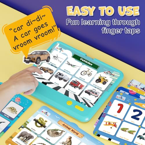 Image of HOMESTEC Astro Pad Toddler Interactive Learning Toys Ages 3 4 5 6 | Kids Speech Therapy Educational Tablet, Includes Sight Words, Nursery Rhymes, Stories