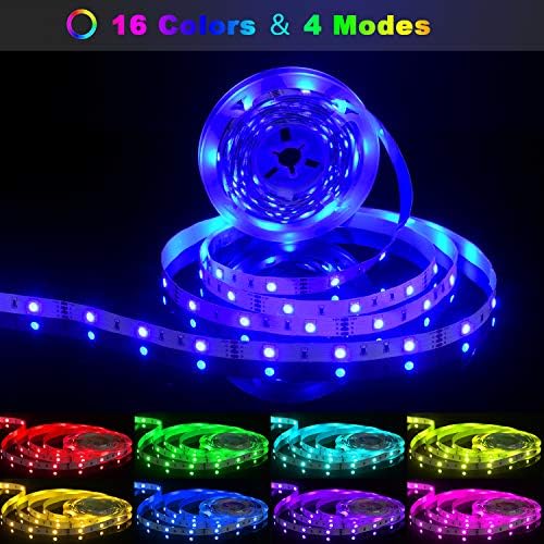 sylvwin Led Strip Lights RGB - 5M Color Changing LED Lights with Remote Control,5050 LED Light Strips for Bedroom | Decoration | Home | Party | TV |Cabinet Decor