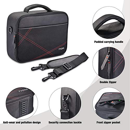 Large Projector Carrying Case with Adjustable Strap and Compartment Dividers for Acer, Epson, Benq, LG, Sony (14.5x10.6x3.9)