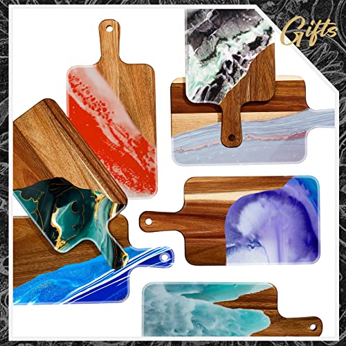Nuenen-10-Pcs-Wood-Cutting-Board-with-Handle-157-x-78-Inch-Wooden-Serving-Board-Kitchen-Chopping-Boards-for-Pizza-Bread-Cheese-Charcuterie-Fruit-VegetablesAcacia