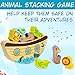 AluAbi Board Games for Kids & Adults, Noah's Ark Wooden Balance Stacking Toys, Team Building Blocks STEM Toy, Fine Motor Stacking Balance Game, Baptism Easter Birthday Gift for Boys Girls
