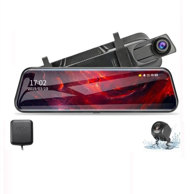 Image of DEVIANT 10 inch IPS Touch Screen Mirror 4K Dash Cam for Car with Dual Camera Recording Front and Rear | WiFi | GPS | Night Vision | Parking Assistance | G-Sensor | Loop Recording Dashboard Camera